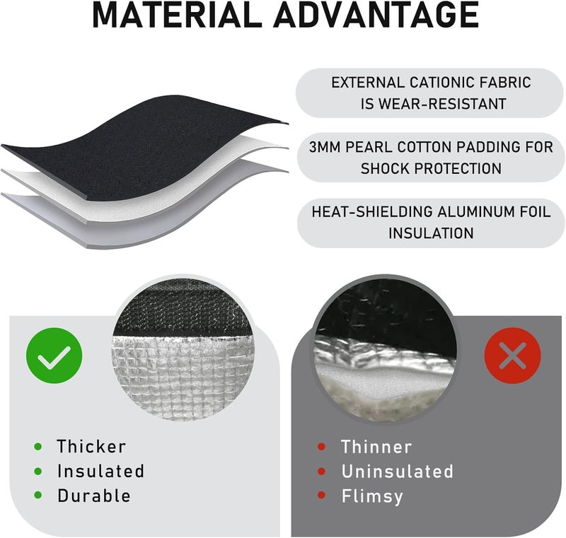 TELLUMO Lunch bag, Insulated Lunch Bag for Women Men Large Lunch Box Container Reusable Leakproof Tote for Office, Work, School, Beach or Travel (Dark) - Image 3